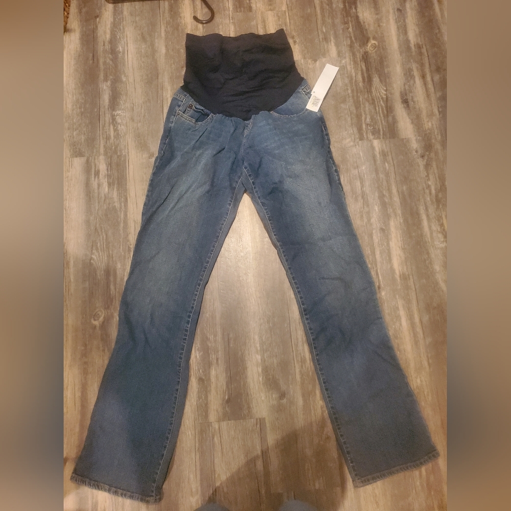Liz Lange Maternity Jeans Jeghinhs Size 2 NWT Women's Blue Boot Cut Jeans